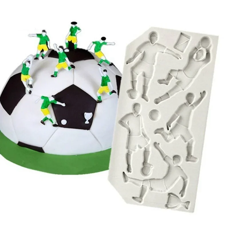 Moldes deportivos para pastel de béisbol, Golf, fútbol, Rugby, fútbol, Fondant, molde de Chocolate, herramienta para hornear para decoración de cocina - imagen 3