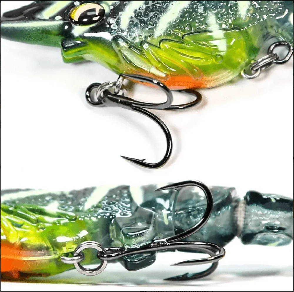 THETIME-cebo para articulación de camarones, 4,5g, 12g, 21g, simula 3D, varias secciones, cola de fibra segmentada, vibración, pesca en el mar, Swimbait - imagen 5