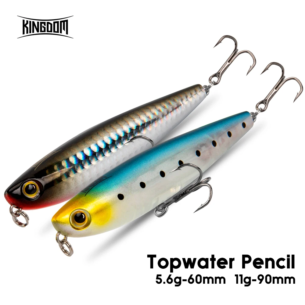 Kingdom señuelo lápiz Topwater – Acción perro para lucio y lubina