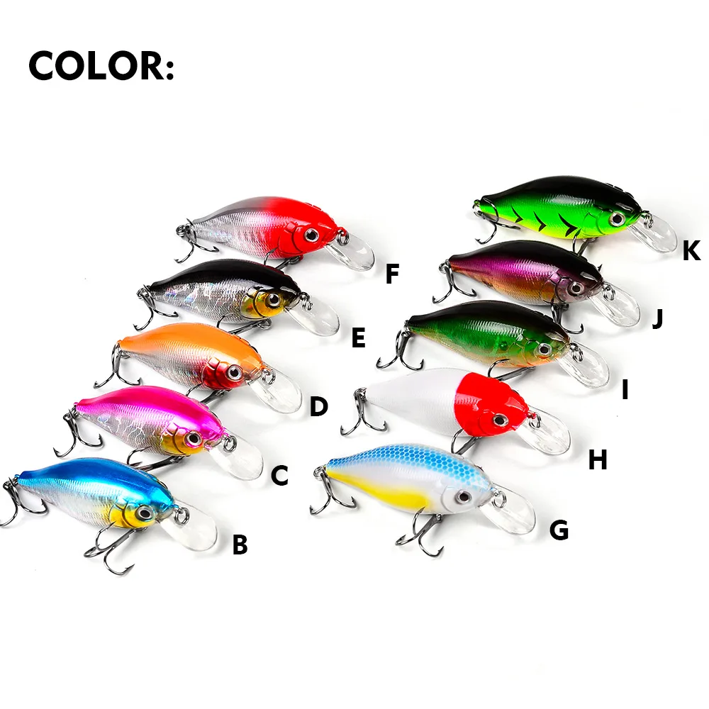 Señuelo de Pesca de 70mm y 13,04g, Mini señuelos de manivela para perca de Lucio, Crankbait flotante, aparejos de Pesca - imagen 2