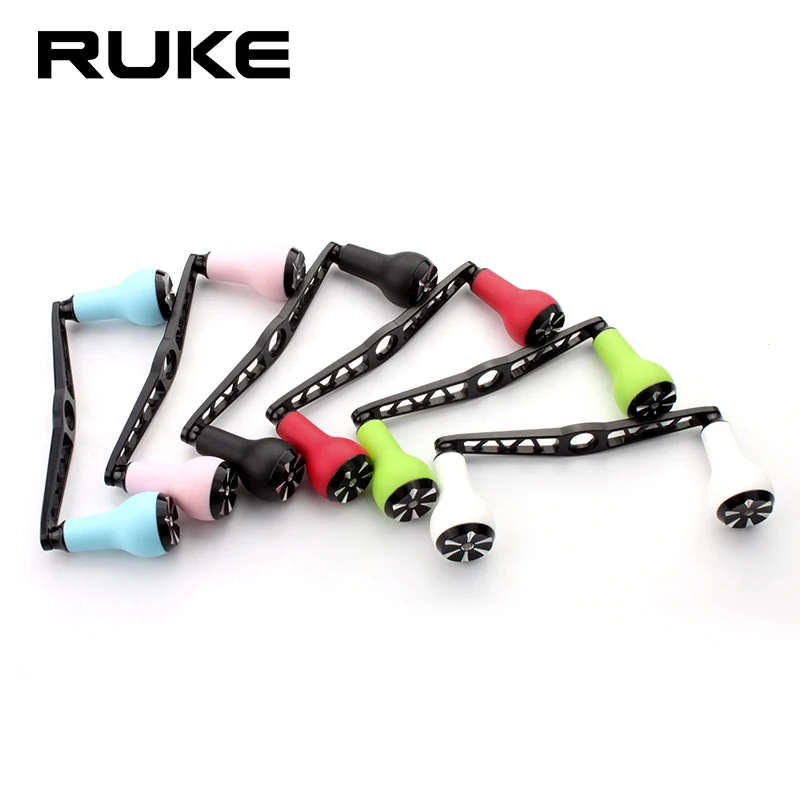 Ruke-mango de carrete de pesca, mango de aluminio de 120mm, perilla de Material TPE para carrete de Baitcasting, tamaño de agujero de 8x5/7x4mm, diaccesorio, 1 unidad - imagen 4