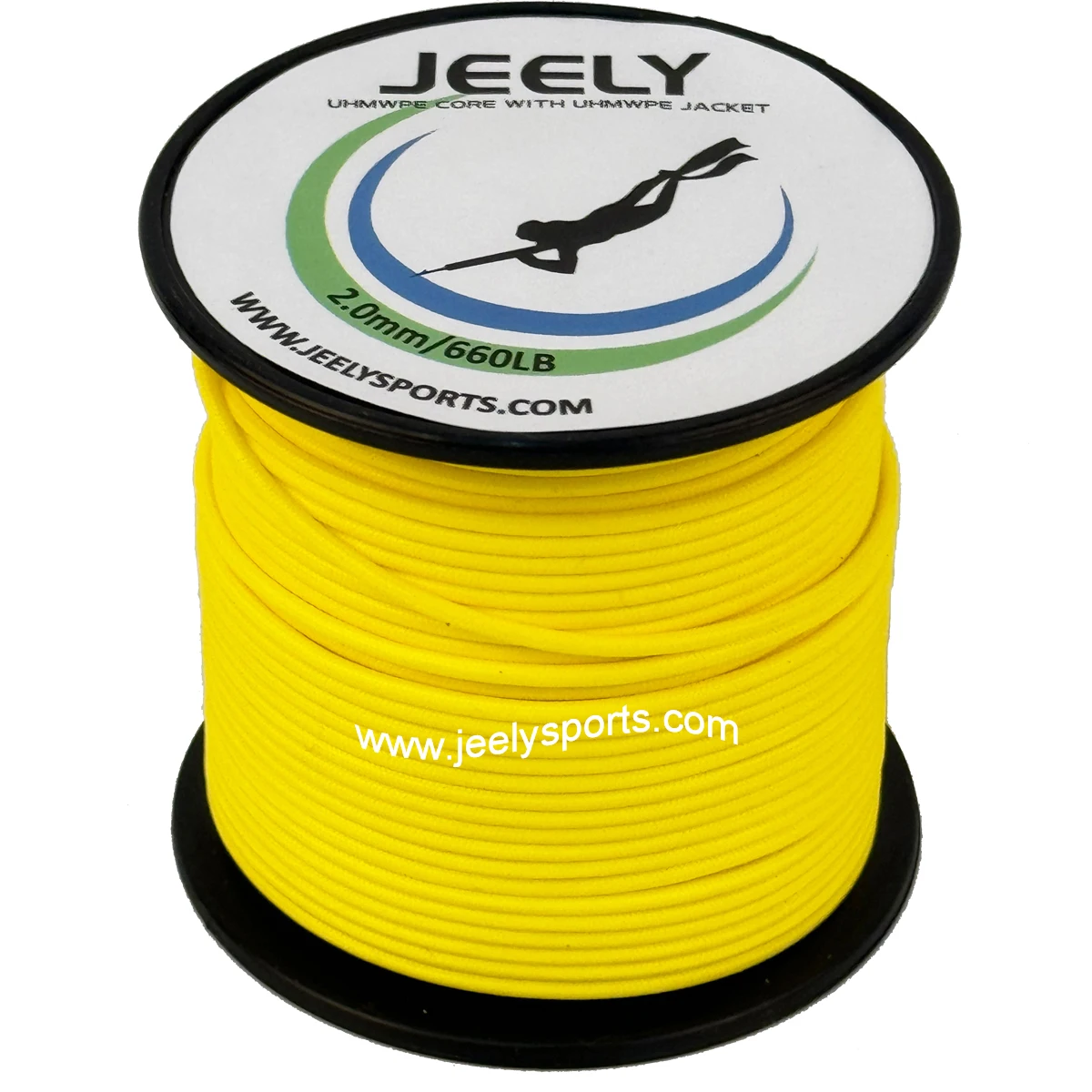 Chaqueta de fibra UHMWPE, pistola de pesca submarina, cuerda Wishbone, 2mm, 20m