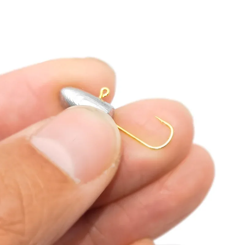 OUTKIT, 10 Uds., anzuelo con cabeza de anzuelo expuesto, anzuelos de pesca en roca, anzuelo de cebo de 3g, anzuelo suave para mujer, Mini anzuelo de pesca, aparejos de pesca - imagen 5
