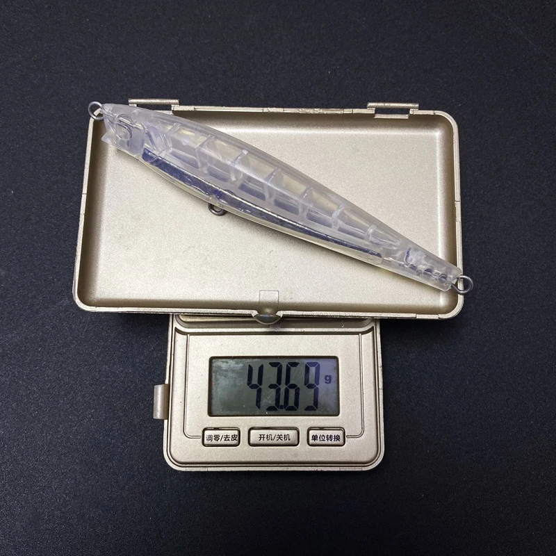20 piezas Señuelos de pesca de pececillo sin pintar, 110mm, 43g, cebo de hundimiento pesado, cebos artificiales de agua salada de fundición larga, Swimbait de tiro monstruo - imagen 4