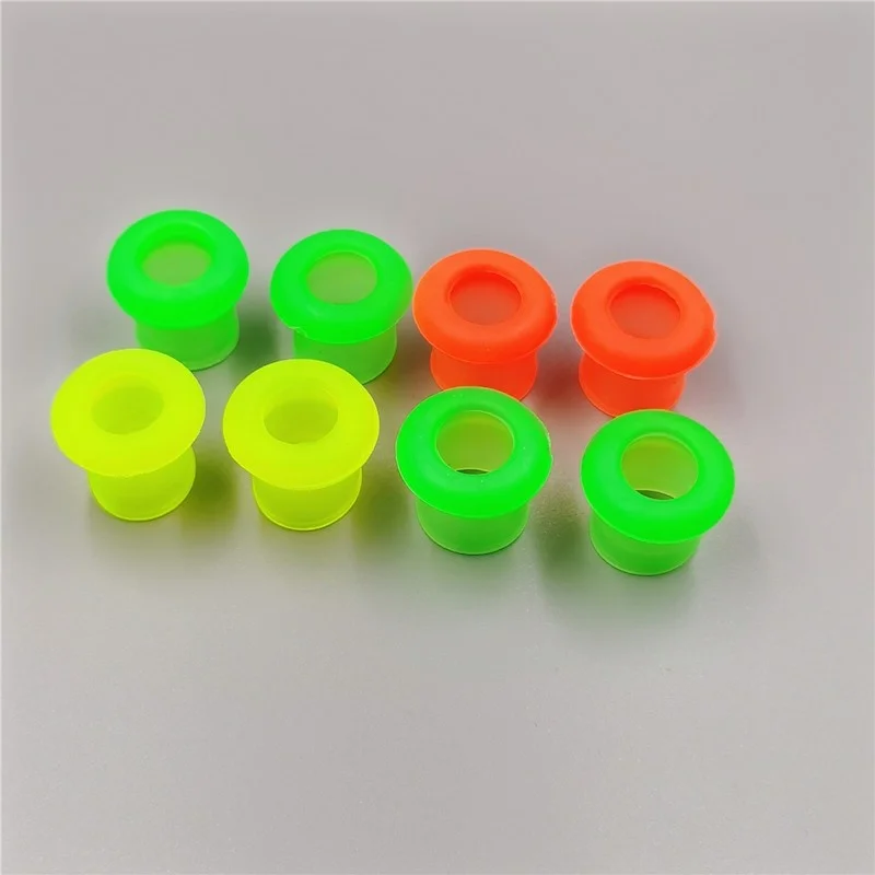 Cañas de pescar de silicona de alta elasticidad, Clip de caña multicolor, manga de poste antideslizante, anillo en forma de O, tamaño Universal, 10 piezas - imagen 3