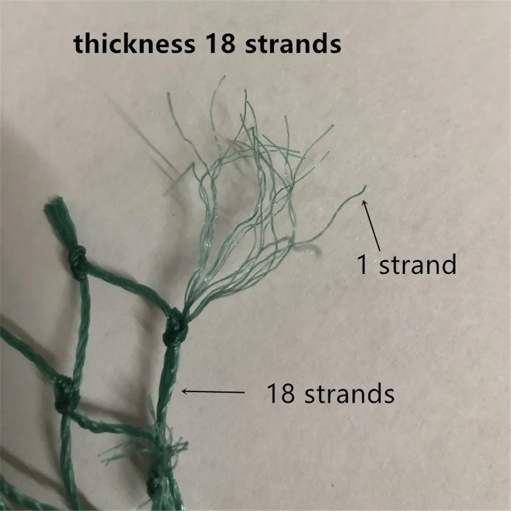 Red De Pesca semiacabada De 18 hebras, Red De polietileno multifilamento, Red De cría, suministros De cultivo, herramienta De cobertizo - imagen 4