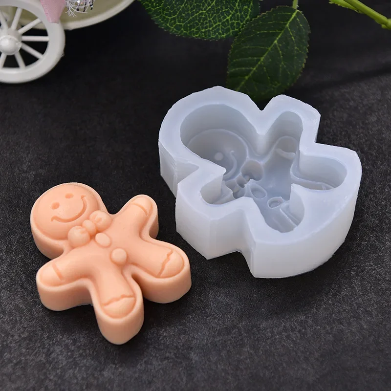 Molde silicona jengibre sonriente – Repostería y velas navideñas - imagen 2