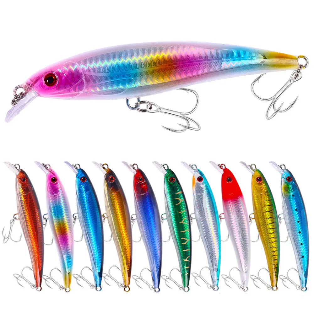 KNCONAN-señuelo de Pesca Minnow, 16CM, 42G, Wobblers, ojos 3D, perca, cebo Artificial, Lucio, carpa, lubina, Pesca con 2 #   Ganchos - imagen 3