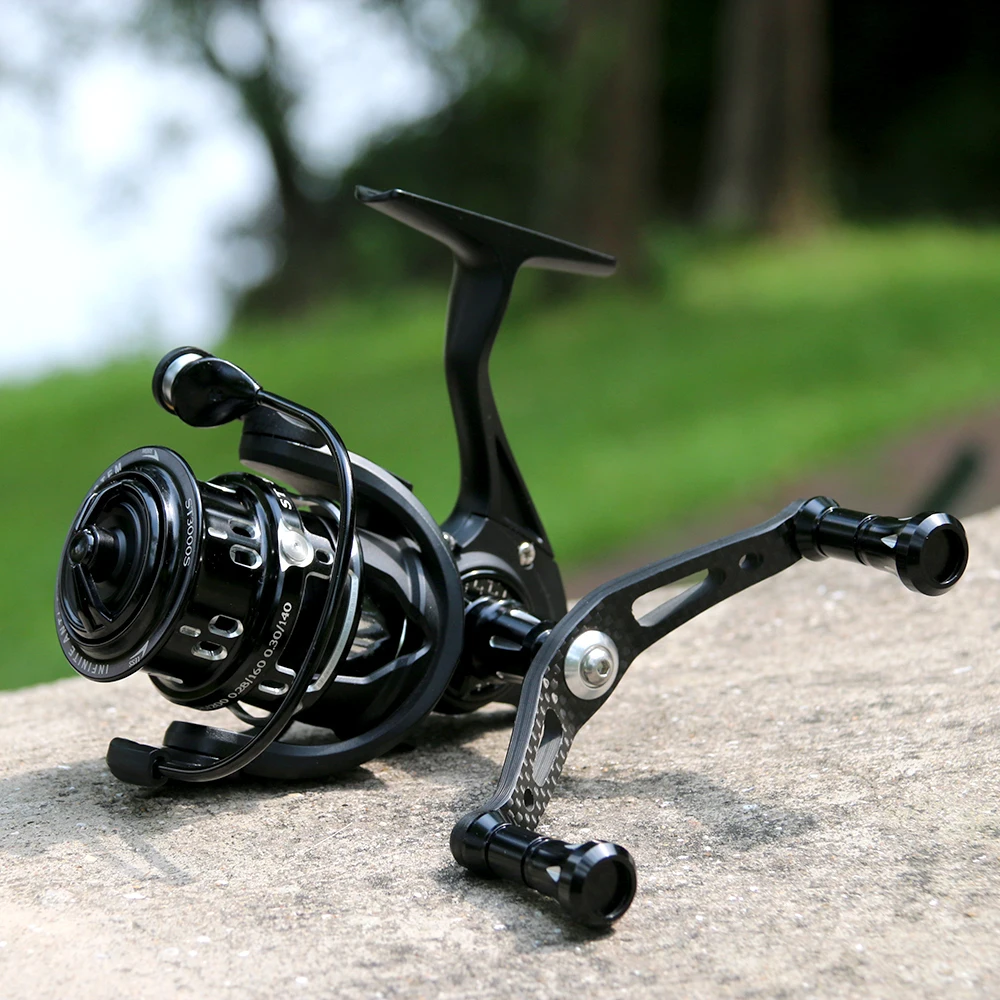 DEUKIO-carrete de pesca de carbono, bobina pequeña ST1000/2000/3000 Series 8 + 1 BB, arrastre máximo 6kg, lanzamiento de agua dulce y Marina - imagen 3