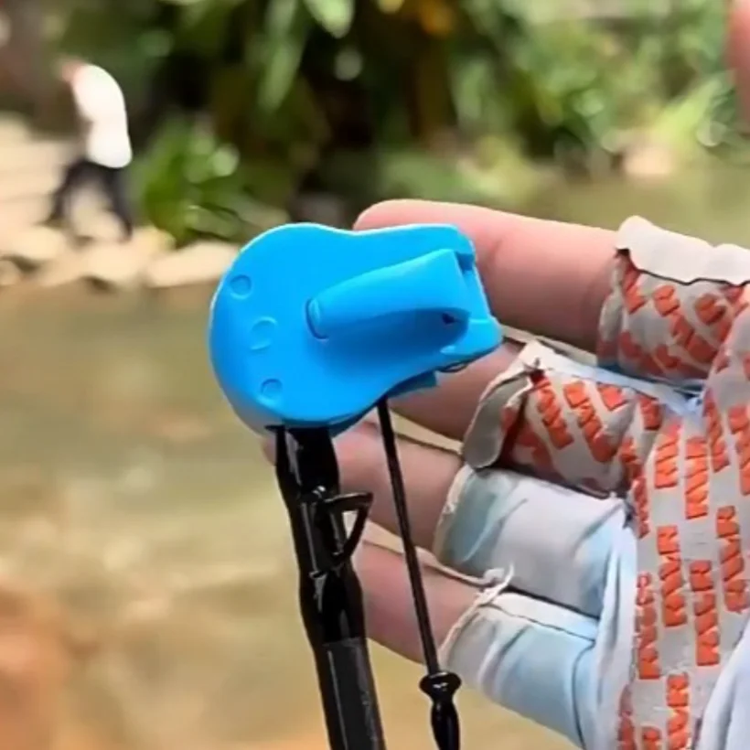 Clip para caña de pescar de conexión rápida, soporte de 1 mano sin herramientas para cañas de agua dulce de 2 piezas, organizador de aparejos de agarre seguro, 2 uds. - imagen 3