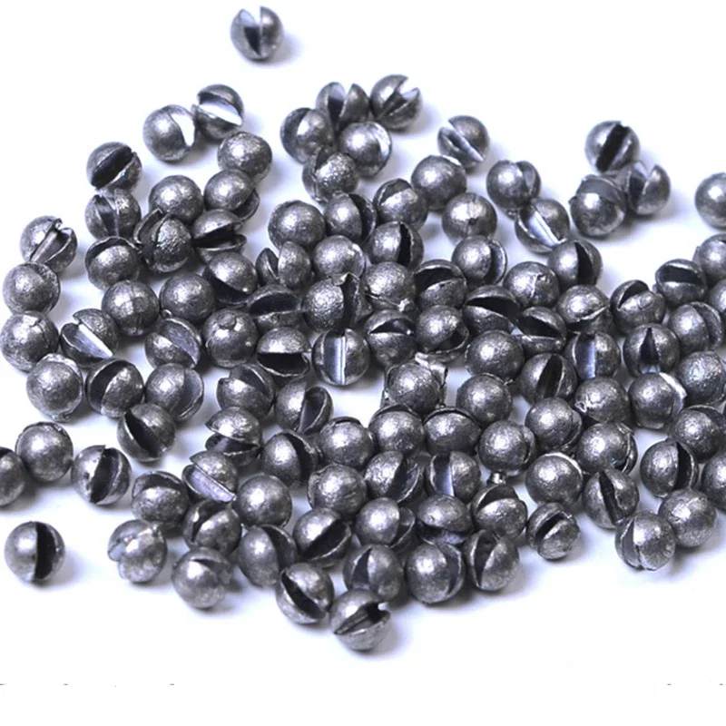 Juego de mordeduras de plomo abierto, 100 Uds., balsa de plomo abierta redonda desnuda, Clip de pesca, equipo de pesca de plomo, plataforma de caída de plomo - imagen 4