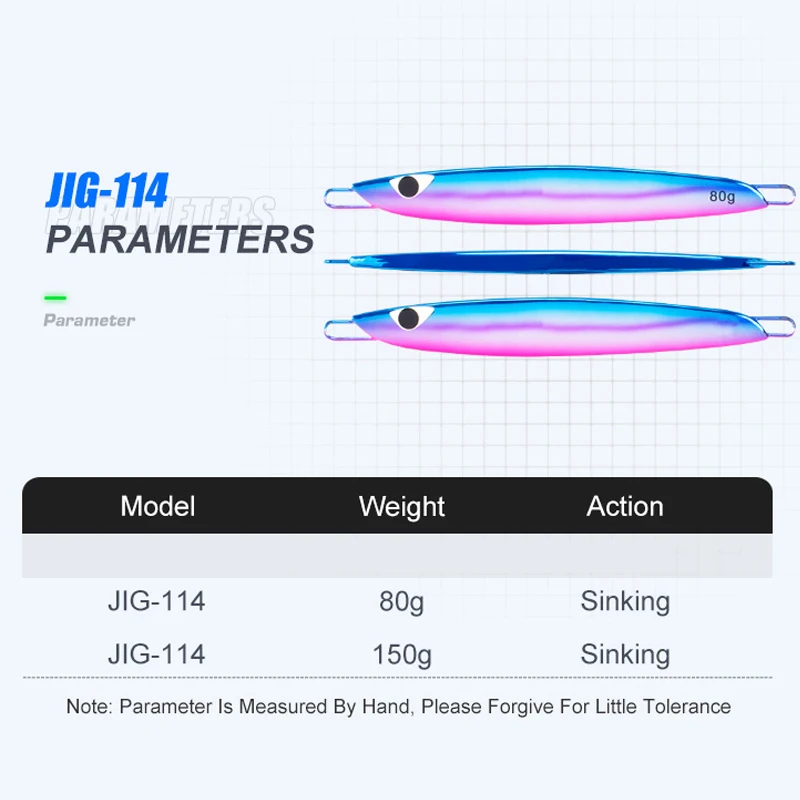 Señuelo de hundimiento lento, UV, metal plano, aparejos de pesca de agua salada artificiales sin anzuelos, cebo de pescado español, 80g, 150g - imagen 3