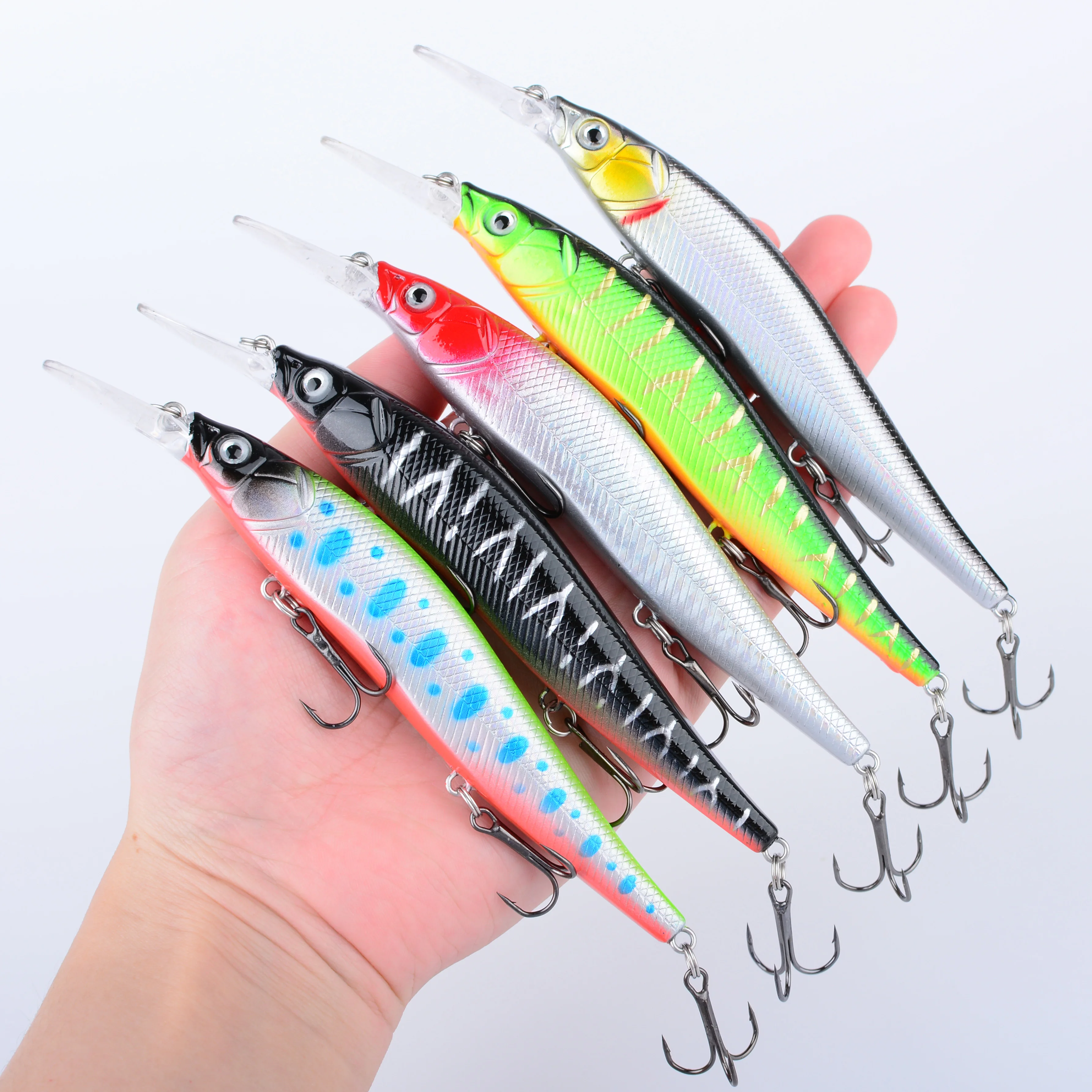 Wobbler Jerkbait Minnow artificial con ojos 3D Bionic - imagen 5