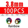 100pcs 3.8mm Rainbow
