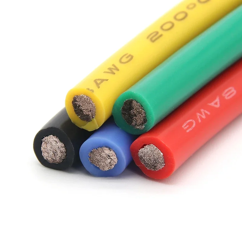 Cable de silicona suave resistente al calor, Cable de 1 a 10M, 16, 15, 14, 13, 12, 11, 10, 9, 8, 7, 6, 4, 2AWG, línea de cobre Flexible de batería de alta temperatura - imagen 5