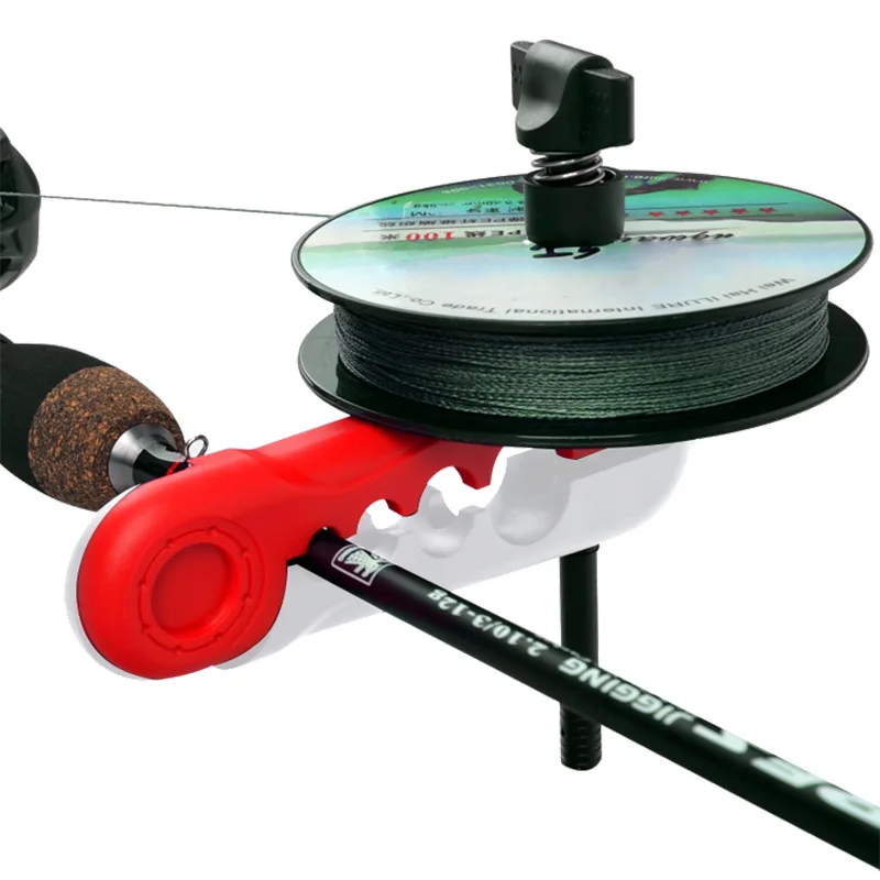 Bobinadora de línea de pesca portátil, carrete giratorio de Baitcasting, máquina de carrete, ABS, equipo de pesca de carpa, herramientas de bobinado