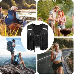 Chaleco reflectante impermeable para correr, chaleco ajustable transpirable para correr al aire libre, multifuncional, conveniente