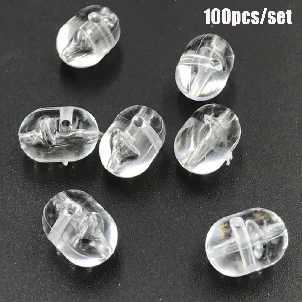 100 Uds 47mm/50mm tapones transparentes taladro pesca cuentas cruzadas flotadores bolas doble perla - imagen 2