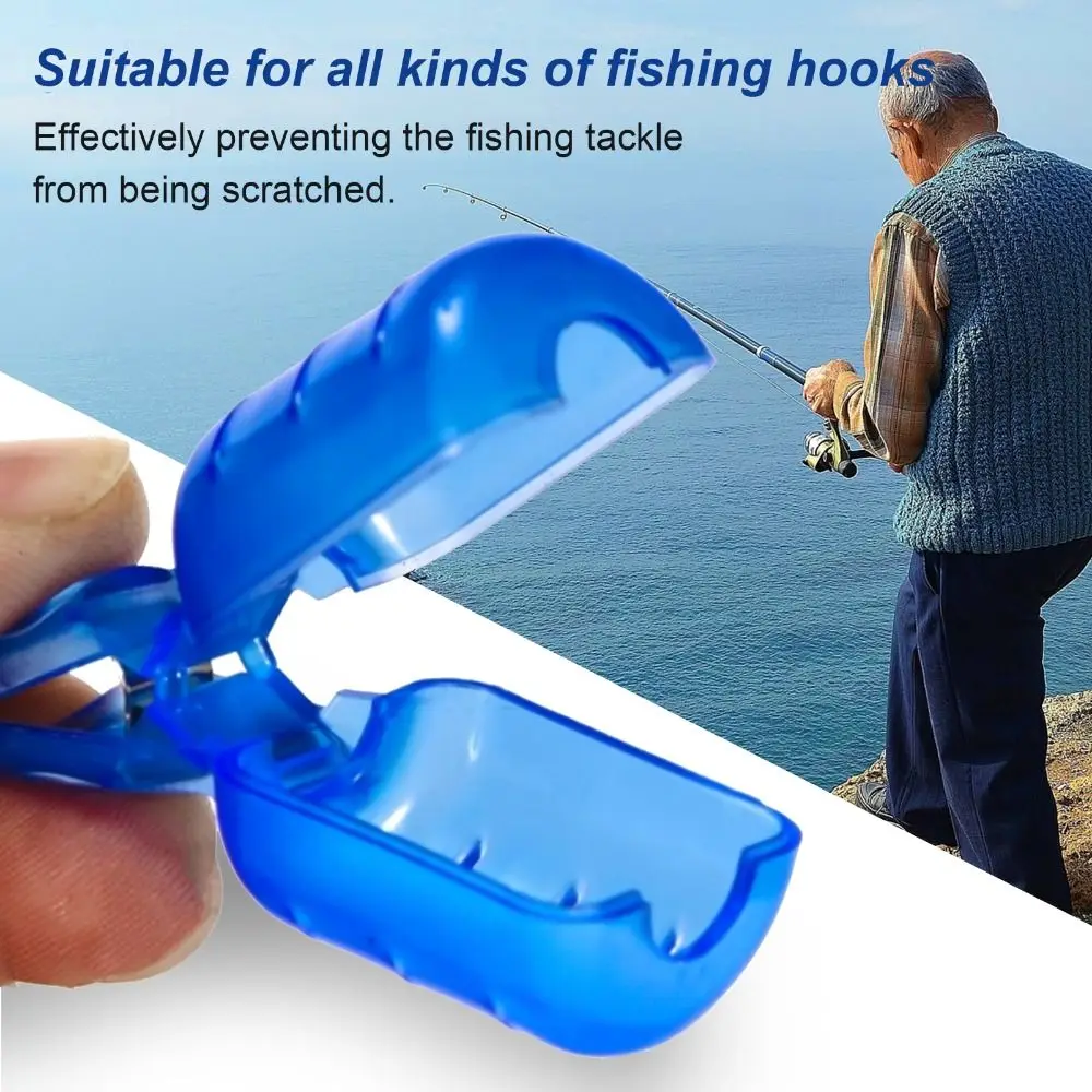 10PCS PP Fishing Hook Cover Portable Tackle Accessories Fishing Lure Cover Large Size Squid Jig Hook Protector Squid Jigging - imagen 4