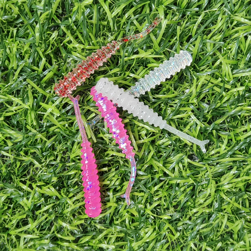 MUKUN 10 Uds PVC Mini Ajing silicona suave señuelos 0,5g 45mm pesca en roca Swimbait Wobblers cebo Artificial aparejos de pesca - imagen 3