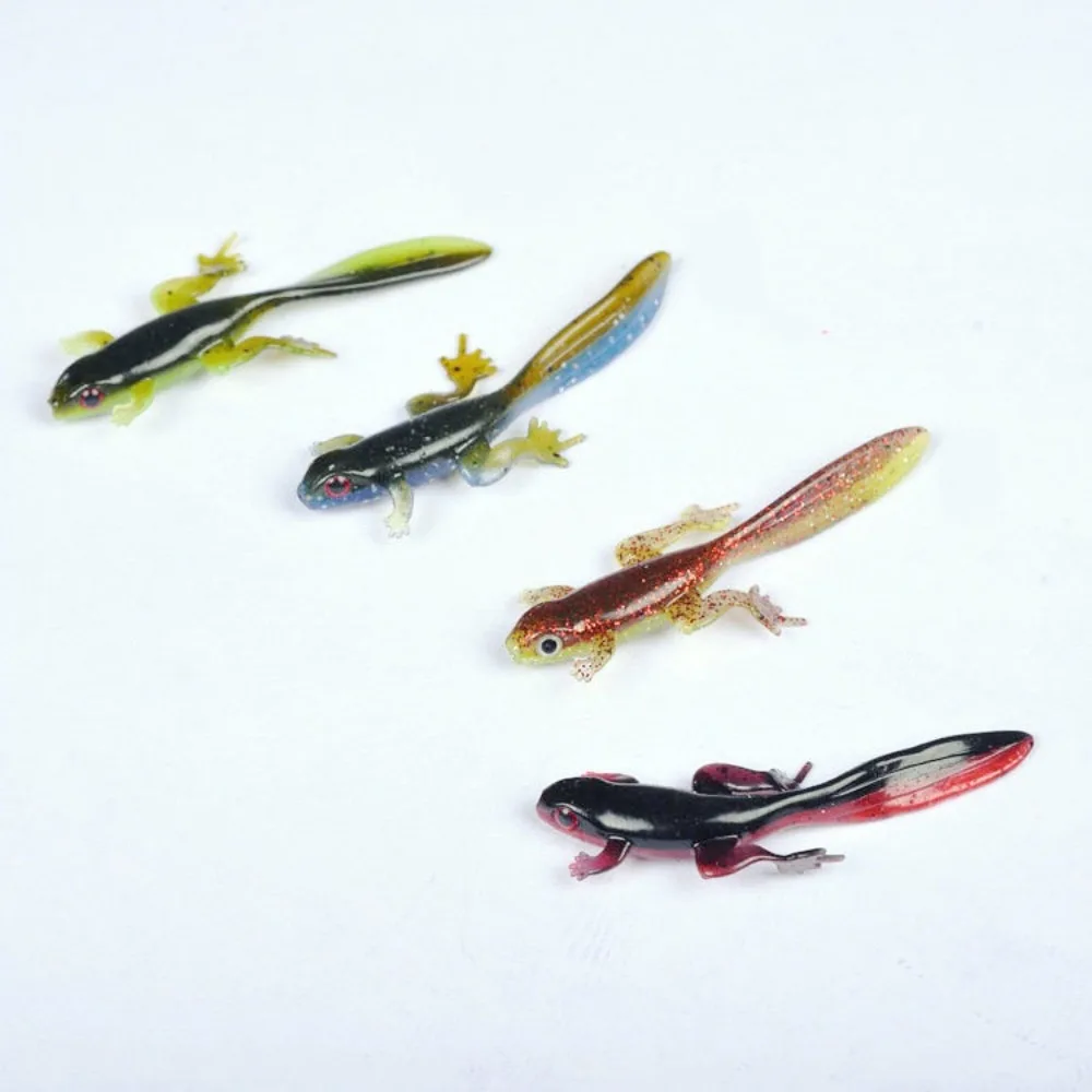 Señuelos blandos de pesca, herramienta de aparejos de pesca Bicolor de alta calidad, cebo Artificial de 3,8g, 1/10 piezas 8cm - imagen 3