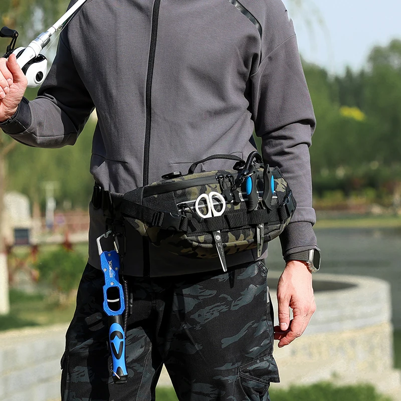 Riñonera de pesca táctica Molle para senderismo, mochila con eslinga para hombre, ciclismo al aire libre, correr, bolsa de aparejo multibolsillo, hombro deportivo para caza - imagen 3