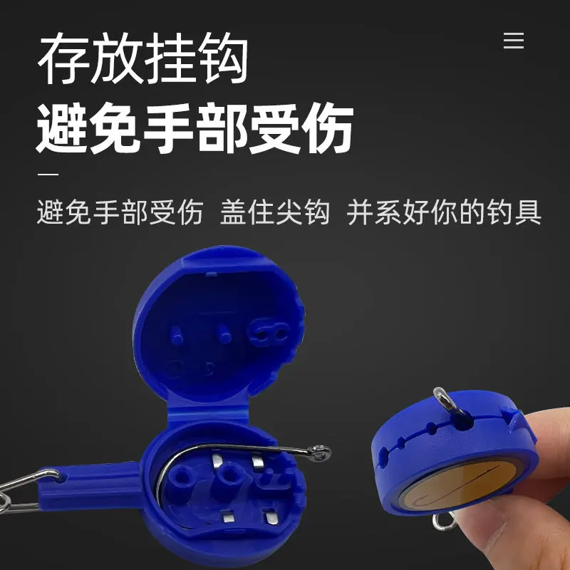 Herramienta para atar nudos de pesca, caja de almacenamiento para anzuelos, protege de anzuelos, organizador de anzuelos portátil, aparejos de accesorios de pesca - imagen 2