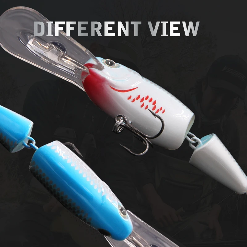 Wondershot-Señuelos de pesca flotantes A22, 60mm/8,5g, Wobblers, cebo de natación multiarticulado, duro para lubina, Lucio, Crankbait - imagen 3