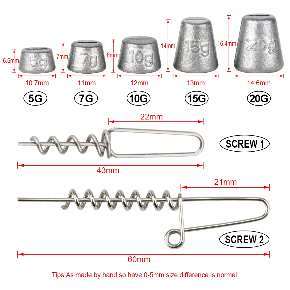 Spinpoler-sistema de tornillo de múltiples depósitos, plantilla de peso, sacacorchos atornillable, plantilla de aparejo, espiral para cebo de goma, señuelo suave - imagen 4