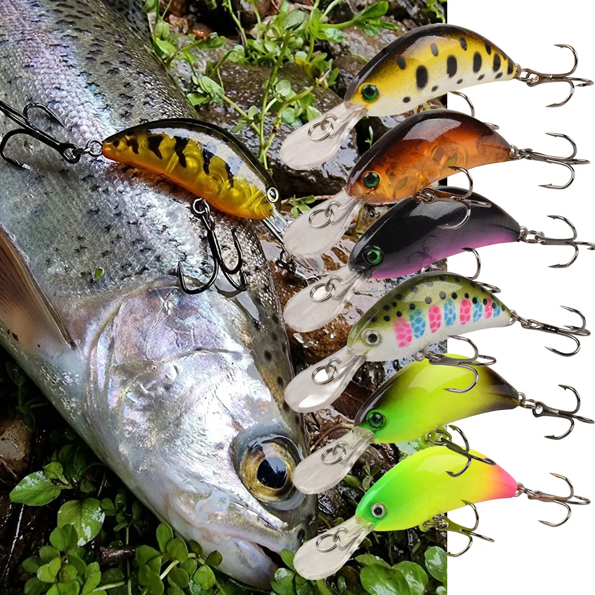 Señuelo Minnow Wobbler pequeño – Cebo artificial para trucha y lubina - imagen 4