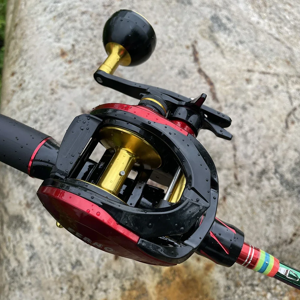 Carrete de fundición de señuelo para pesca en el océano, Jigging, arrastre máximo de 15kg, relación de engranaje antiagua salada 6,4: 1, juego grande, carretes de fundición larga para Surfcasting - imagen 5
