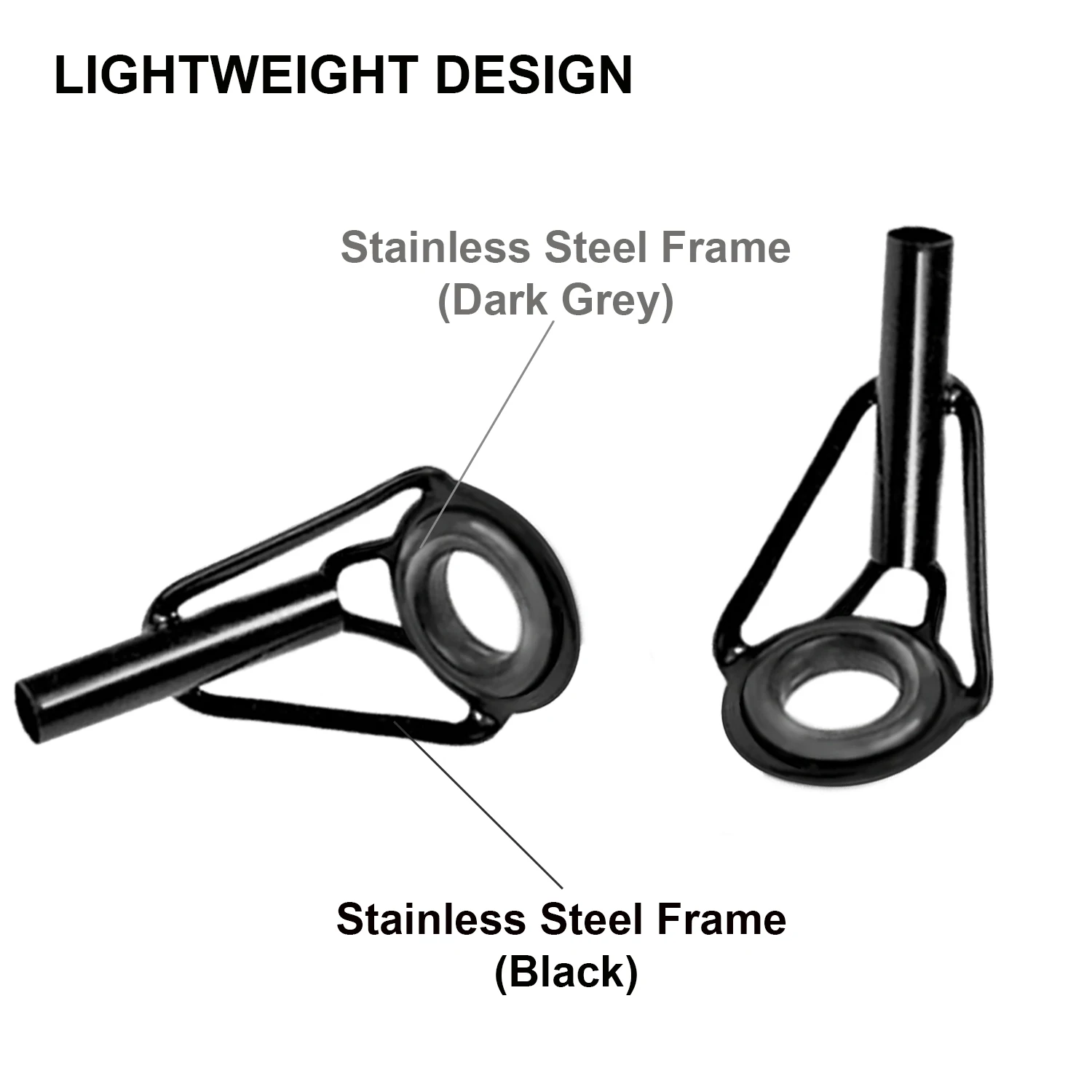 THKFISH 80 Uds puntas de caña de pescar Kit de reparación 1,8mm-2,6mm cañas de pescar de acero inoxidable guías puntas juego de reemplazo superior - imagen 5