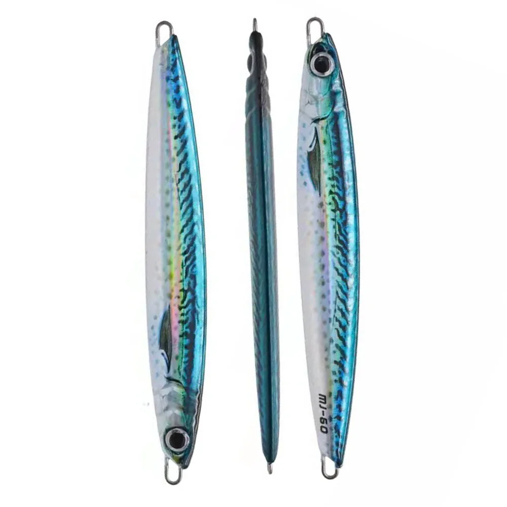 Wahoo-señuelo de Metal para pesca en agua salada, Jigging de orilla, Jigs fundidos de paso lento, caballa, Marlin, barco, pesca en el mar, 40g, 60g, 80g, 100g - imagen 3