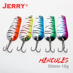 Kit de cuchara de pesca Jerry, 10g, 6,5g, colores UV brillantes, surtido de área, trucha, Lucio, Zander, salmón