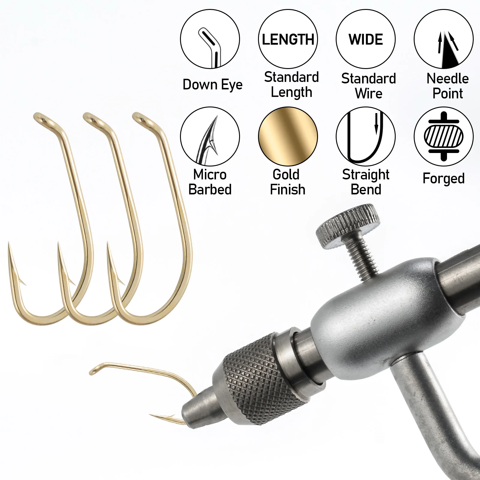 Anzuelo sin arponcillo para atar ninfas Stonefly y caddis streamer - imagen 4