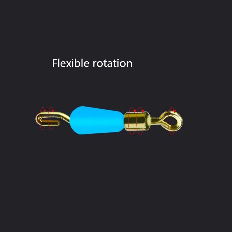 Conector de sublínea de pesca de 50 piezas, abrazadera de anzuelo, granos de silicona, cobre giratorio, accesorios de repuesto rápido - imagen 5