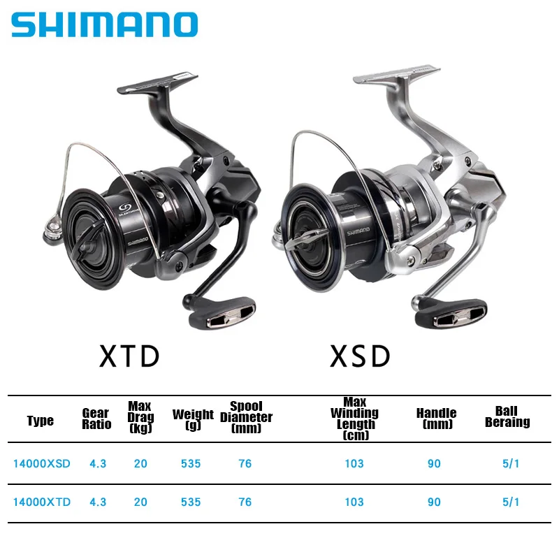 SHIMANO 2024 ULTEGRA XR 14000XTD/XSD carrete de pesca de agua de mar 535g 4,3: 1 7 + 1 arrastre máximo 20kg carrete de pesca silencioso infinitario - imagen 2