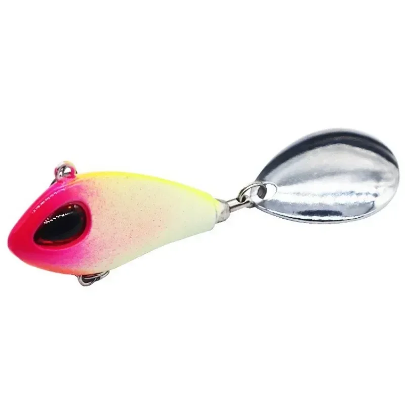 1 Uds Mini VIB con cuchara Señuelos de Pesca 6g 10g 17g 25g 2cm señuelo aparejos de pesca Pin Crankbait vibración Spinner cebo que se hunde - imagen 5