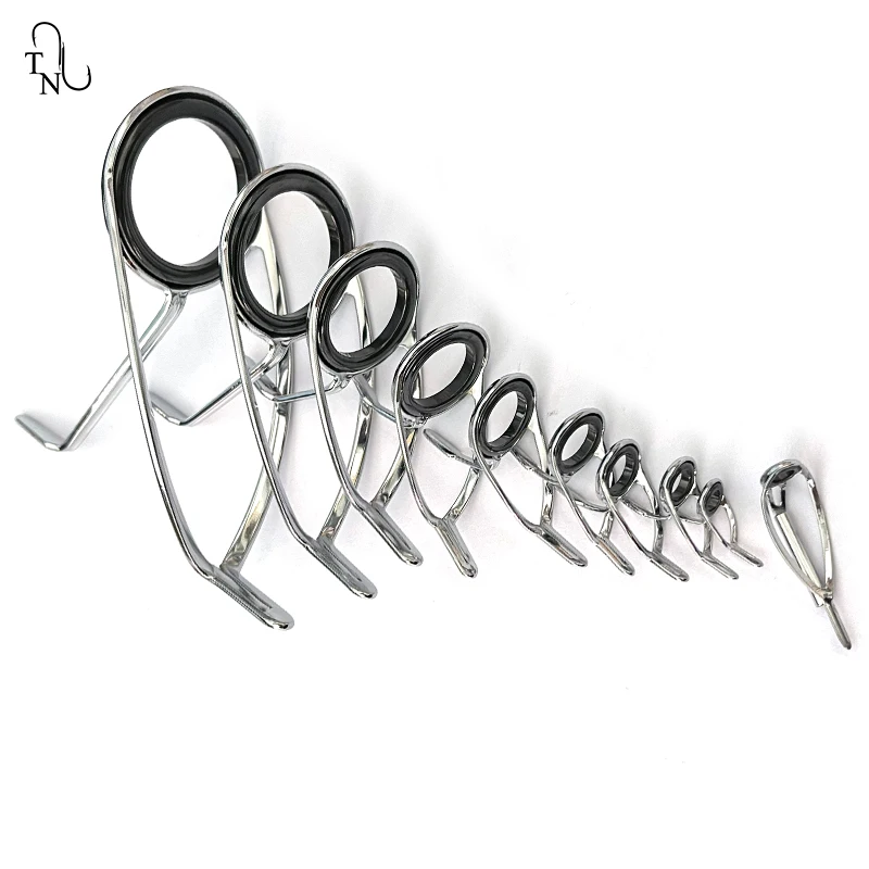 Kit de reparación de caña de pescar TN12, juego de anillos de cerámica de acero inoxidable, accesorios de repuesto de fundición, 6 # - 40 #10 piezas - imagen 5