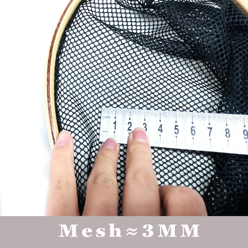 TAKEDO-Red de pesca Fly, Red de aterrizaje con mango recto de bambú, captura de corriente, pesca en balsa, Red de aterrizaje urltra-ligera para trucha, - imagen 3