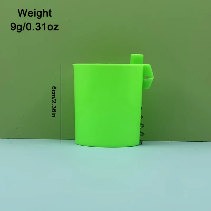 Jaula alimentadora de cebo de pesca con Clip, 5 uds., a prueba de herrumbre, portátil, pesca salvaje, Material plástico duradero de 2,36 pulgadas, herramientas de pesca salvaje - imagen 2