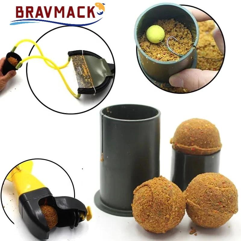 BRAVMACK-alimentador de cohetes para pesca de carpa, bomba Spod grande y pequeña, flotador, soporte para cebo, cohetes de pellets, alimentadores, accesorios de posición