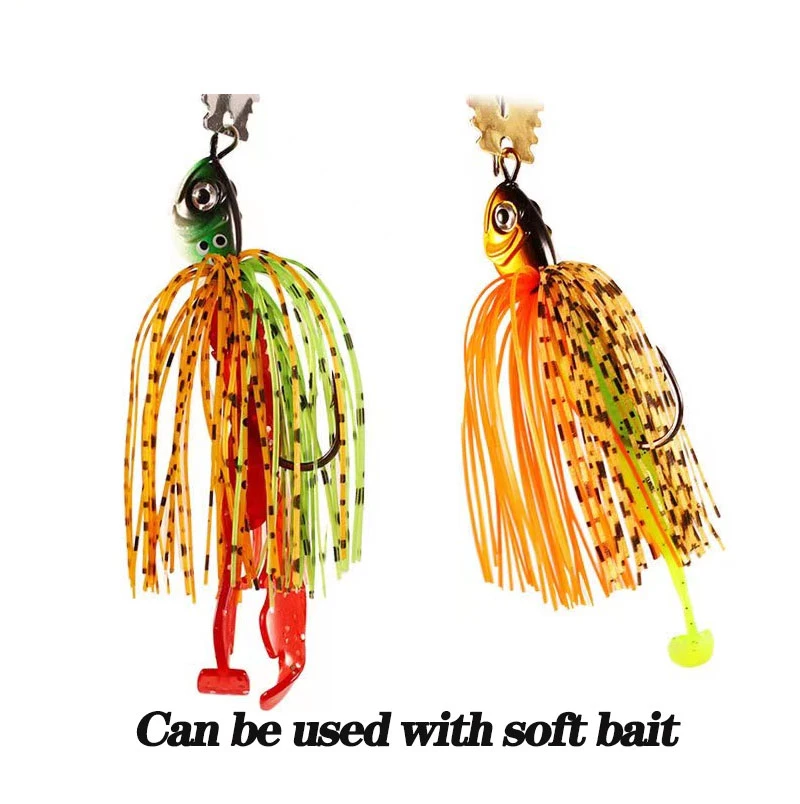 TAKEDO LD10 plantilla de goma señuelo Chatter cebo de alambre Spinner cebo sin malezas señuelo de pesca Buzzbait Wobbler Chatterbait para Lucio - imagen 4