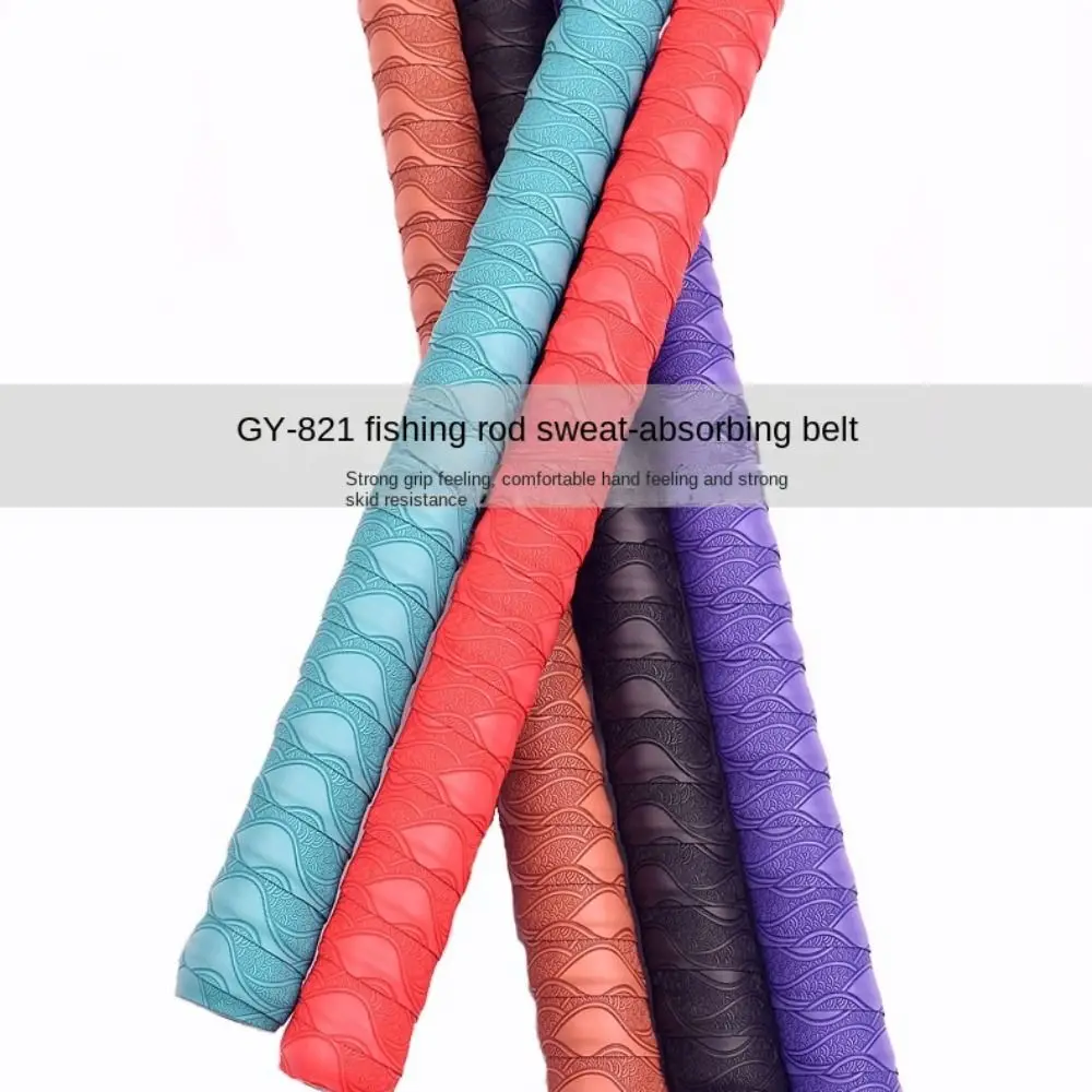Cinturón elástico extendido de absorción de sudor, caña de pescar con estampado en relieve, cinturón absorbente de sudor, banda para el sudor para caña de pescar con bobinado de 2,1 M - imagen 3