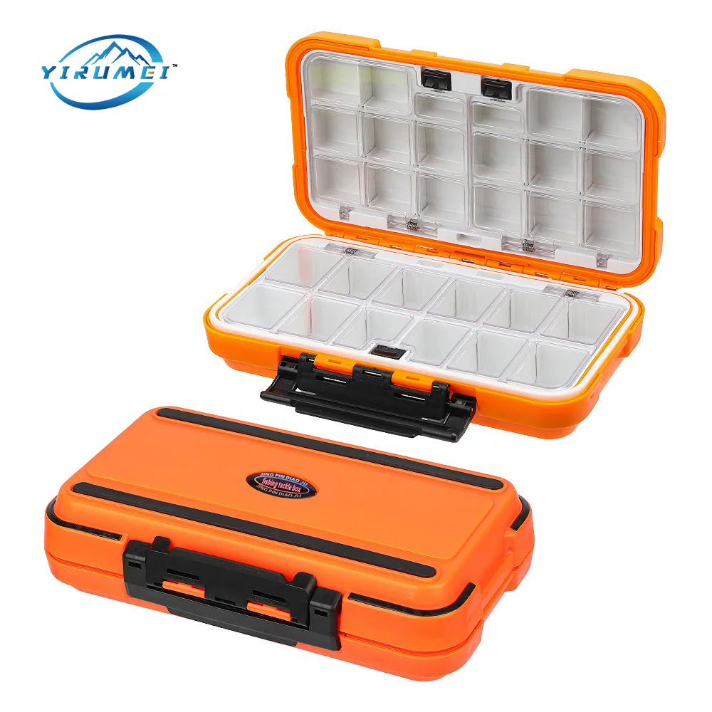 Caja de aparejos de pesca impermeable, accesorios de pesca, caja de almacenamiento de herramientas, señuelo de anzuelo, cajas de cebo falso, carpa para productos de pesca