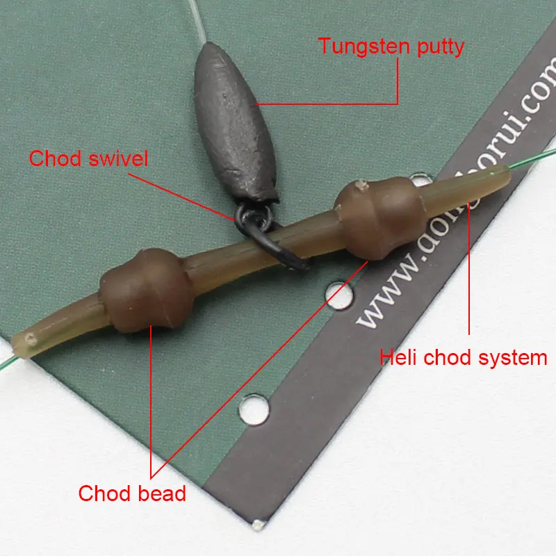 Accesorios de pesca de carpa, sistema Heli Chod, aparejo de helicóptero para pelo de carpa, Terminal de pesca de carpa, equipo de aparejos alimentador, 1 paquete - imagen 5