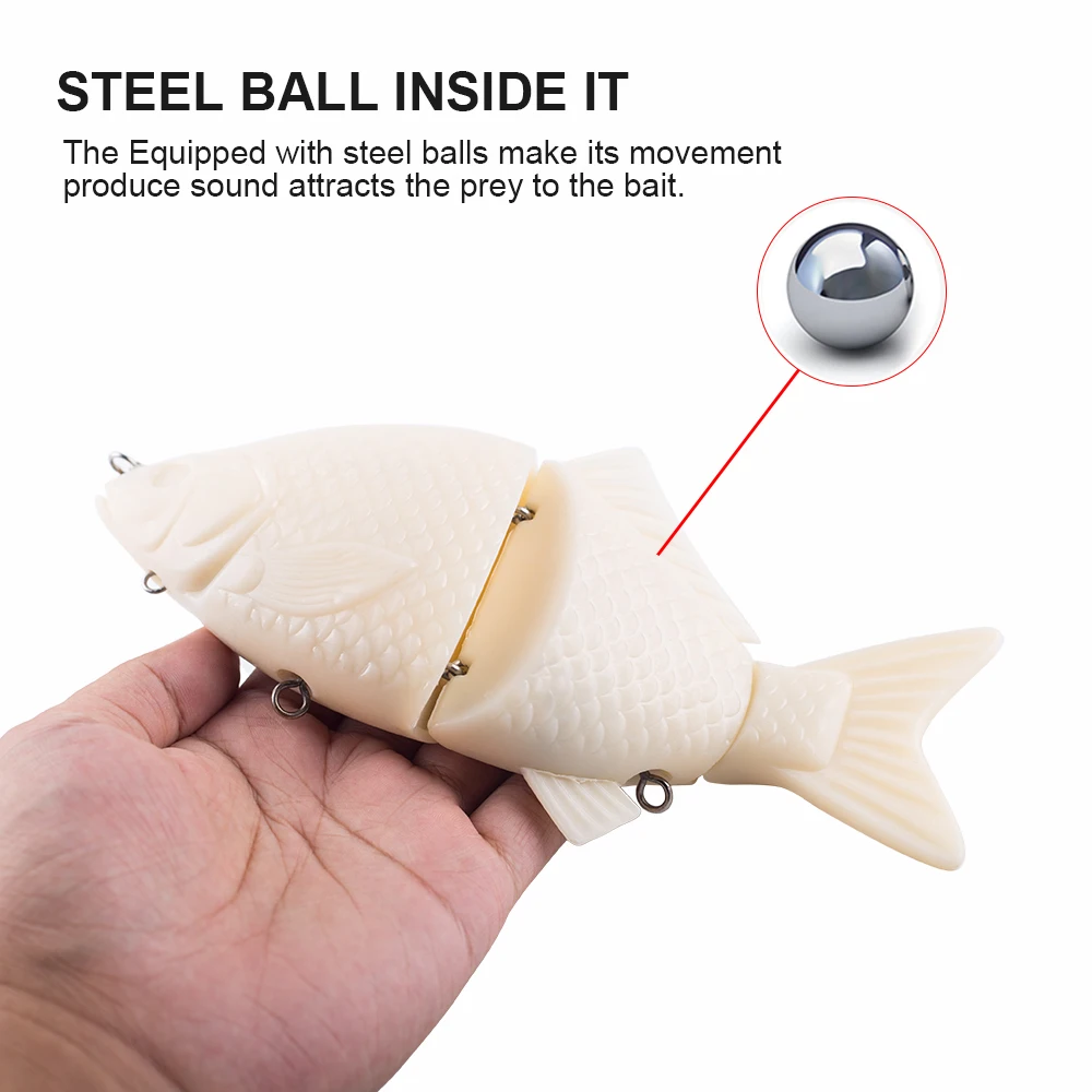 Hanlin-señuelo de pesca Artificial, anzuelo de plástico duro, sin pintar, 20CM, 160G - imagen 4