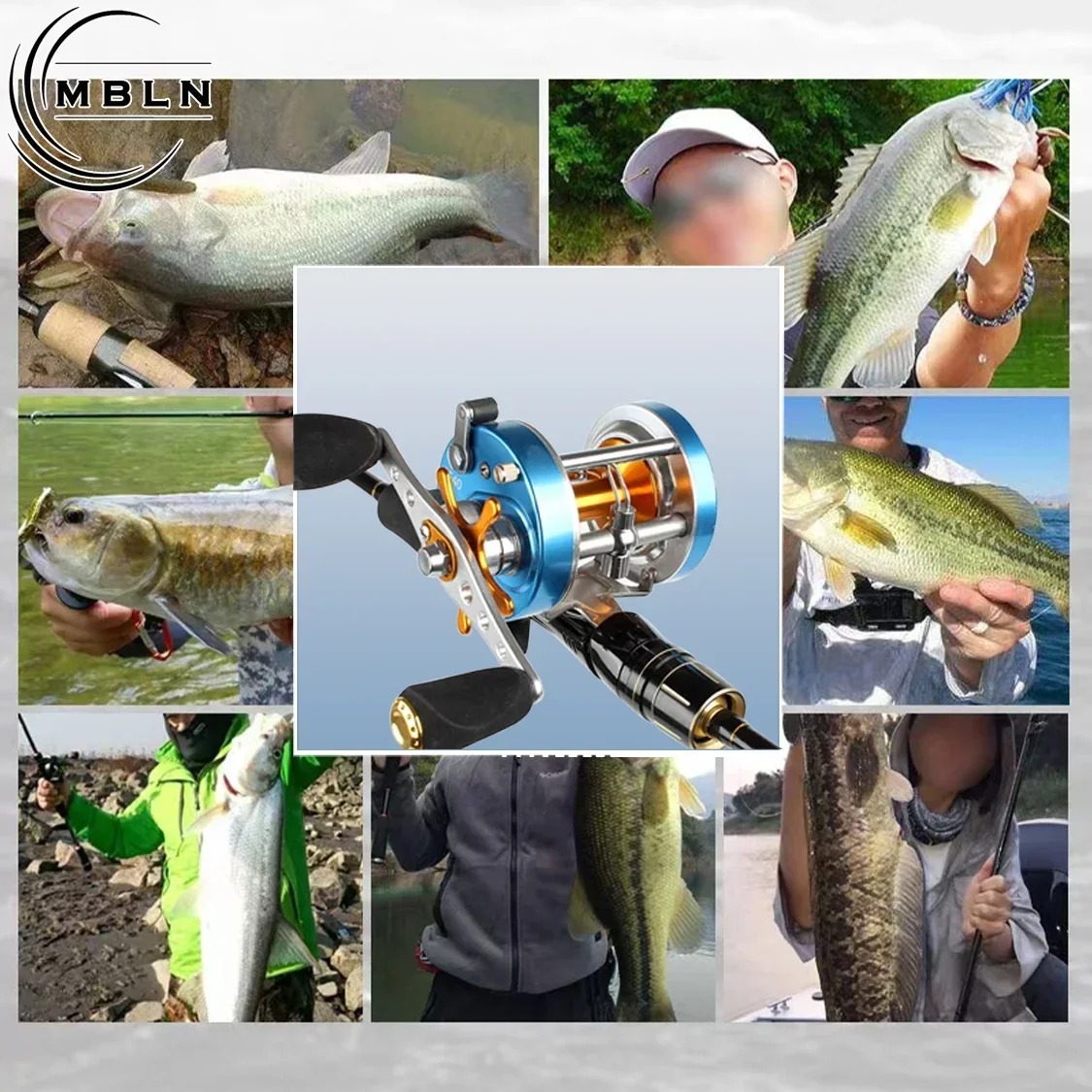 Tambor de fundición totalmente metálico, fuerza de frenado de 13 kg, rodamientos de acero inoxidable 6 + 1, copa de alambre de metal resistente a la corrosión mecanizada CNC - imagen 5