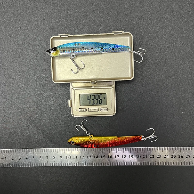 Señuelos de pesca Ratlin con vibración de Metal que se hunden, 44g, 110mm, fundición larga, Swimbait Vib, Wobbler, equipo de cebos artificiales de agua salada - imagen 5