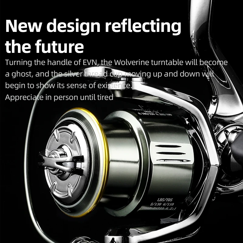 BEARKING nuevo carrete de pesca giratorio 5,2: 1 arrastre máximo ultraligero 15kg 1500-3500 carrete de Surfcasting carretes de Jigging de agua salada - imagen 5